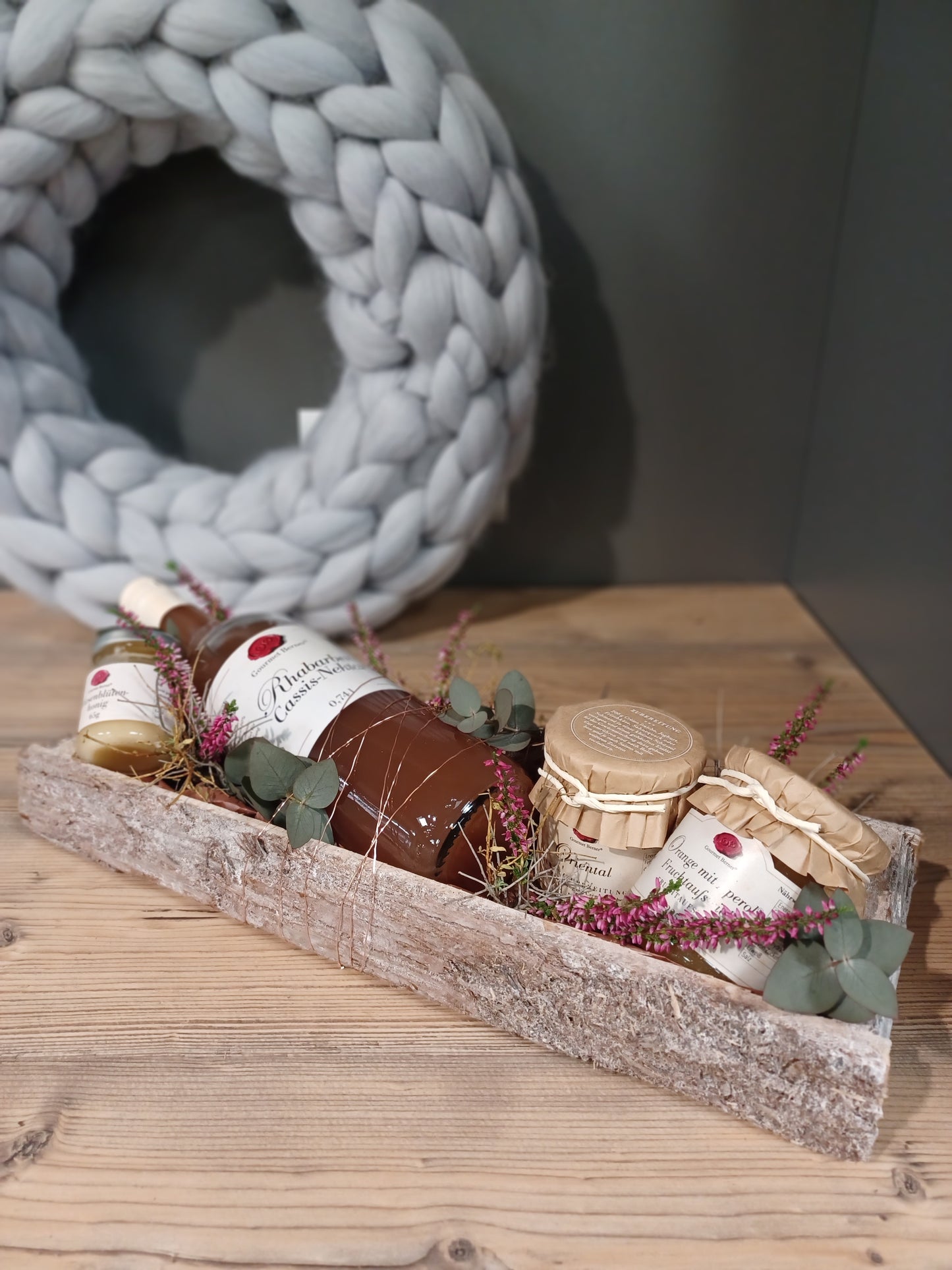 Fruchtsaft + 2 mal Fruchtaufstrich + Honig